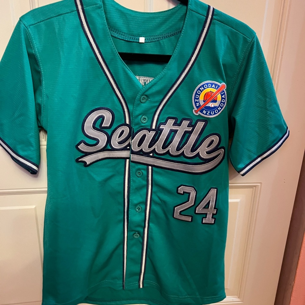 Seattle Kids Teal Baseball Jersey